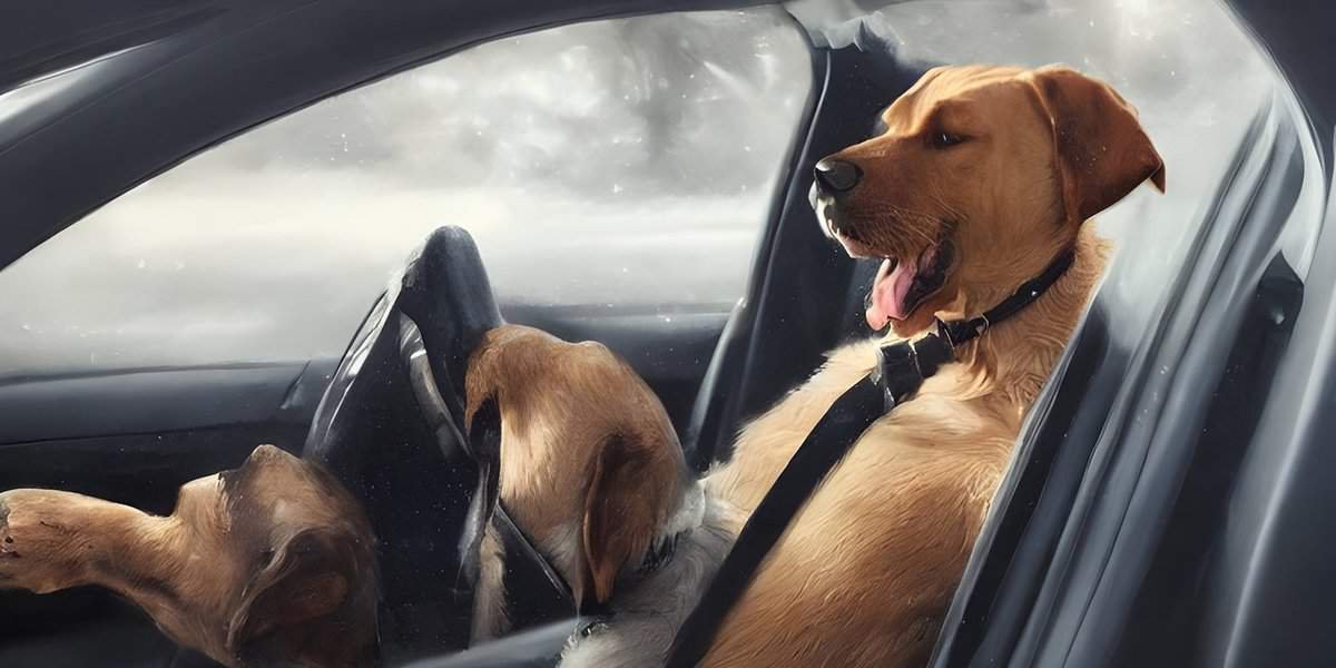 A Dog In A Car